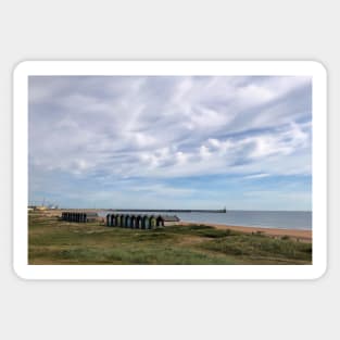 The beach at Blyth in Northumberland Sticker